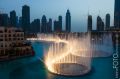 Blick auf die Fontainen aus der Dubai Maill