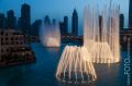Blick auf die Fontainen aus der Dubai Maill